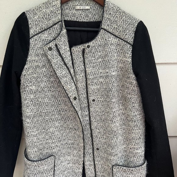 Structured Raglan- Style Mid Length Jacket - Picture 2 of 12